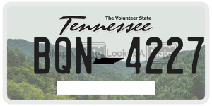 BQN4227  license plate in TN