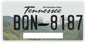BQN8187 license plate in Tennessee