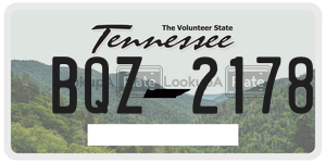 BQZ2178  license plate in TN