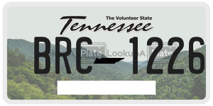 BRC1226 license plate in Tennessee