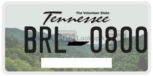BRL0800  license plate in TN