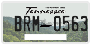 BRM0563  license plate in TN