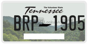 BRP1905 license plate in Tennessee
