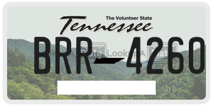 BRR4260  license plate in TN