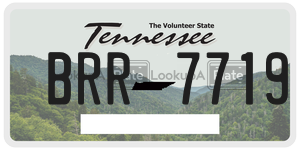 BRR7719 license plate in Tennessee