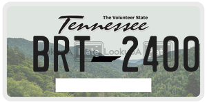 BRT2400 license plate in Tennessee