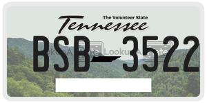 BSB3522  license plate in TN