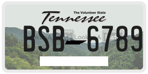 BSB6789 license plate in Tennessee