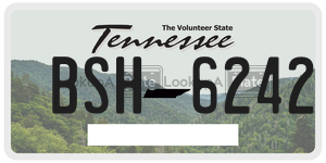 BSH6242 license plate in Tennessee