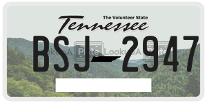 BSJ2947 license plate in Tennessee