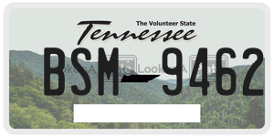 BSM9462 license plate in Tennessee