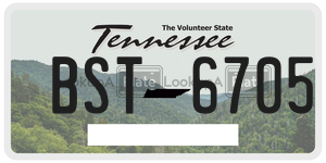 BST6705  license plate in TN
