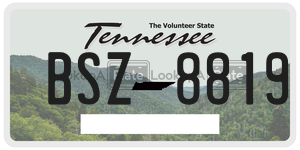 BSZ8819 license plate in Tennessee