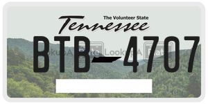 BTB4707  license plate in TN