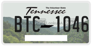 BTC1046  license plate in TN