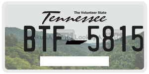 BTF5815 license plate in Tennessee