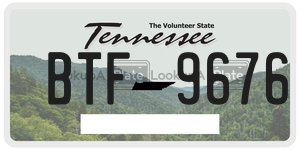 BTF9676  license plate in TN