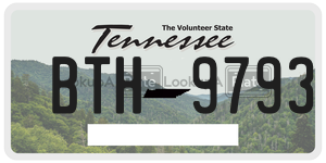 BTH9793  license plate in TN