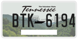 BTK6194  license plate in TN