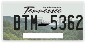 BTM5362  license plate in TN