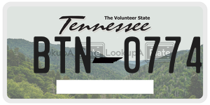 BTN0774  license plate in TN