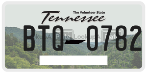 BTQ0782  license plate in TN