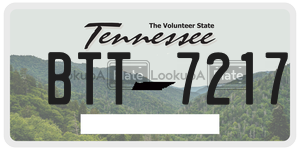 BTT7217  license plate in TN