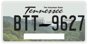 BTT9627 license plate in Tennessee