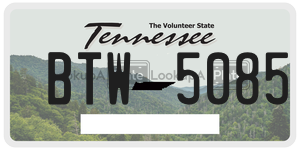 BTW5085  license plate in TN