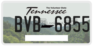 BVB6855  license plate in TN
