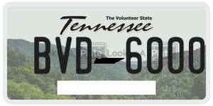 BVD6000  license plate in TN