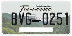 BVG0251  license plate in TN