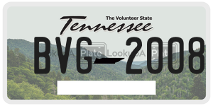 BVG2008  license plate in TN