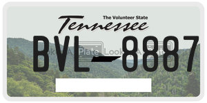 BVL8887  license plate in TN