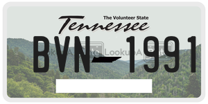 BVN1991  license plate in TN