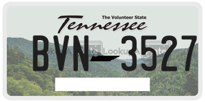 BVN3527  license plate in TN