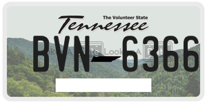 BVN6366 license plate in Tennessee