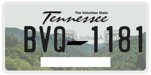 BVQ1181  license plate in TN