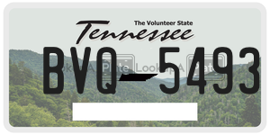 BVQ5493  license plate in TN