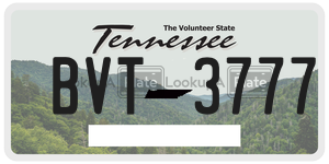 BVT3777  license plate in TN