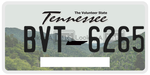 BVT6265  license plate in TN