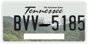 BVV5185  license plate in TN