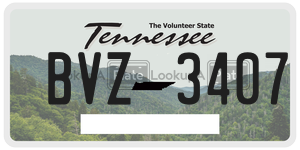 BVZ3407  license plate in TN