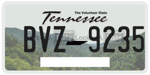 BVZ9235  license plate in TN
