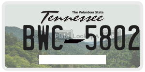 BWC5802  license plate in TN