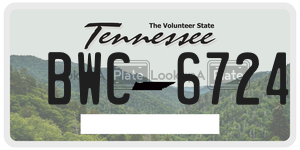 BWC6724  license plate in TN