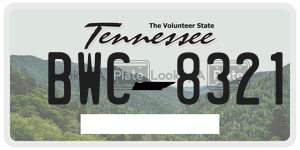 BWC8321  license plate in TN