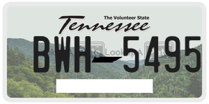 BWH5495  license plate in TN