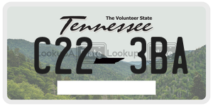 C223BA  license plate in TN