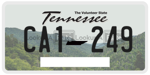 CA1249  license plate in TN